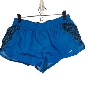 Nike Blue & Black Athletic Running Casual Shorts Women Sz L